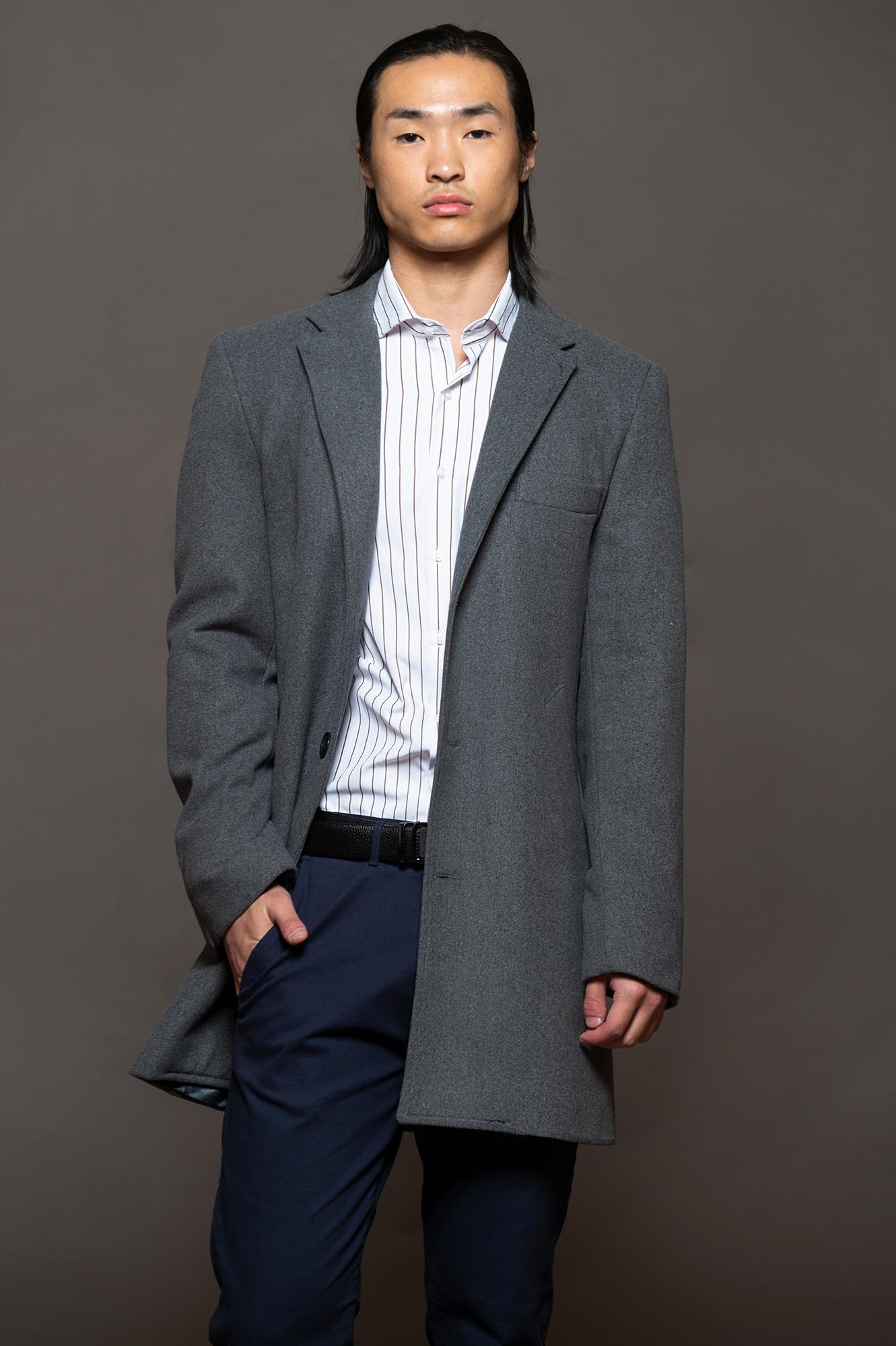 8016GR - ABRIGO WHISKY GRIS